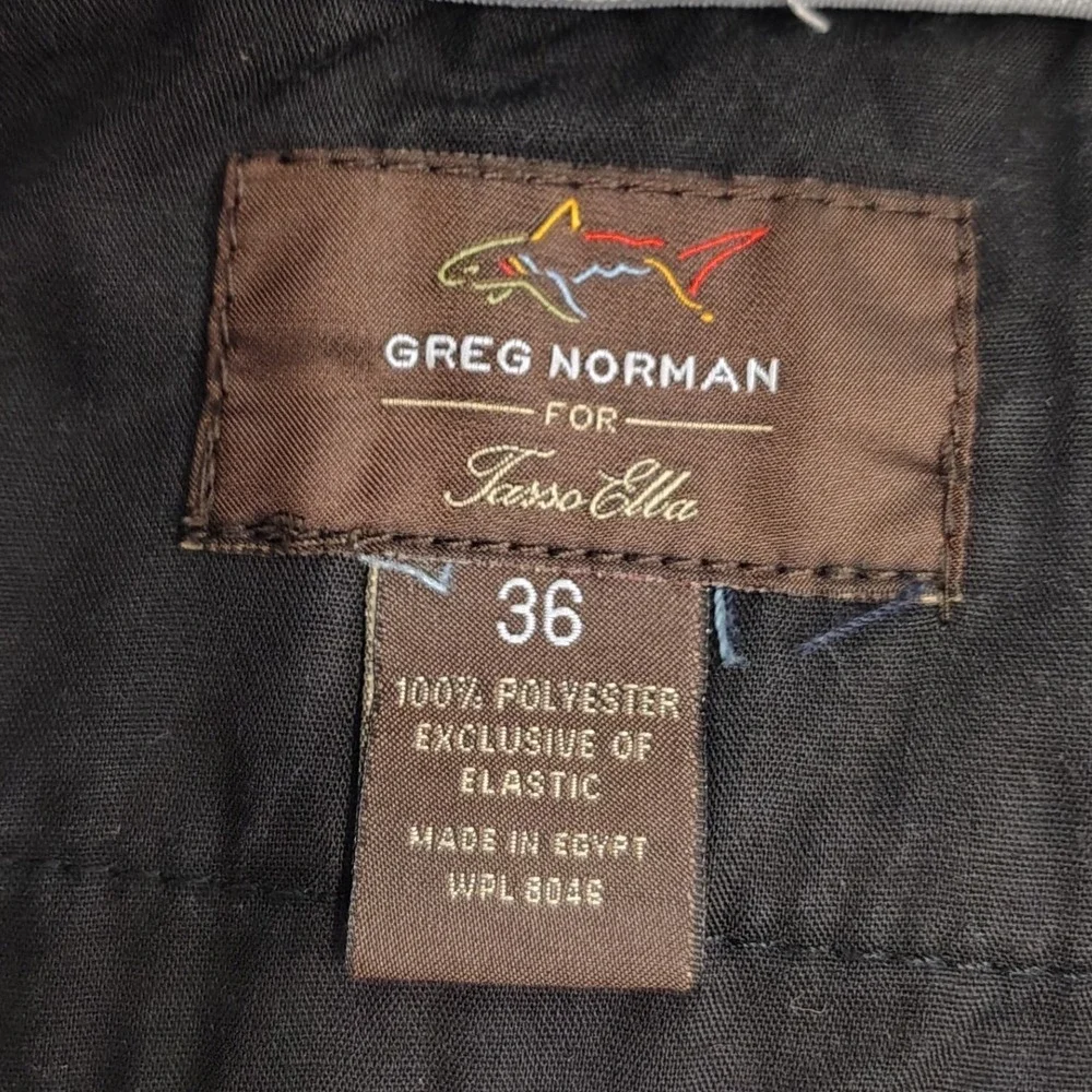 Greg Norman for Tasso Elba Mens Gray Golf Shorts Size 36 Polyester FA18 43102‎